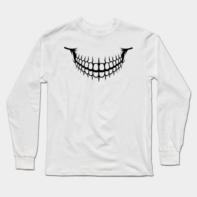 scary teeth face mask Long Sleeve T-Shirt by PIIZ